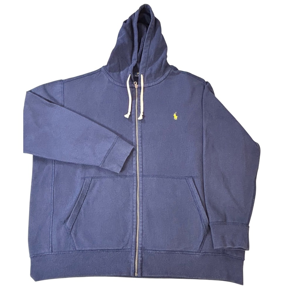 Polo Ralph Lauren hoodie men's 2xb blue full zip